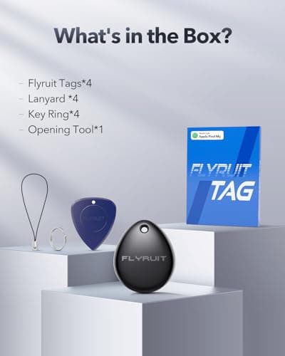 Air Tracker Tags-4 Pack for Apple Find My (iOS Only), Official MFi Certified, Mini Bluetooth Key Finder Locator with Sound, Smart Luggage Tracker for iPhone, Suitcases, Backpack, Wallet, Bike 8