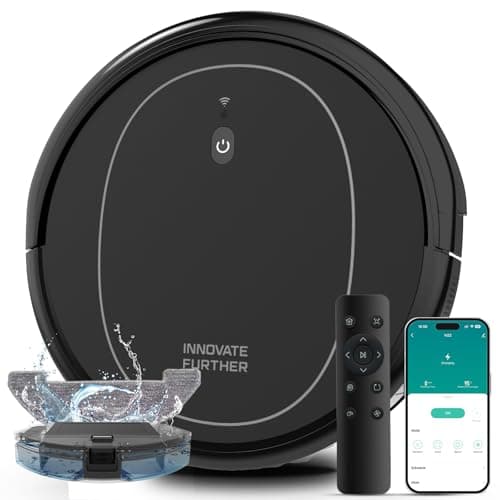 Robot Vacuum and Mop Combo, 3 in 1 Robotic Vacuums Cleaner with 4000Pa Suction, WiFi/App/Alexa, Central Brush & Scheduled & Self-Charging, Slim Vacuum Robot Cleaner for Pet Hair, Hard Floor, Carpet