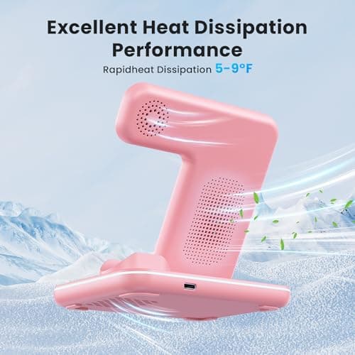 WAITIEE Wireless Charger 3 in 1, 15W Fast Charging Station for Apple Watch 10/9/8/Ultra 2/Ultra/SE/7/6/5/4/3/2, for AirPods 3/2/1/Pro for iPhone 16/15/14/13 /Plus/Pro/Pro Max/12/11 (Pink) 6