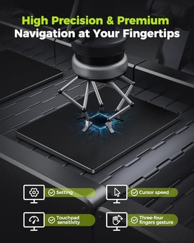 seenda Trackpad, External USB Touchpad High Precision Aluminum Track Pad with Multi-Touch Navigation Plug and Play for Windows 11/10 Desktop/Laptop/Notebook Computer PC (Black) 7