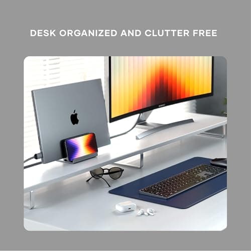 Satechi Dual Vertical Aluminum Stand, Universal Compatibility, for MacBook Air/Pro M5/M4, iPad Air/Pro M5/M4/M3, iPad mini, iPhone 17 and More 5