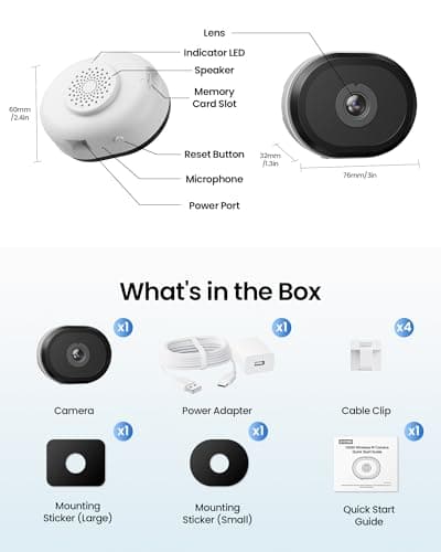 ZOSI C680 2K Window Security Camera with Full Color Night Vision, 3MP Indoor Plug-in WiFi Camera for Home Security, AI Human Vehicle Detection, 2.4/5GHz WiFi, 24/7 Recording, 2 Way Talk, Easy Install 9