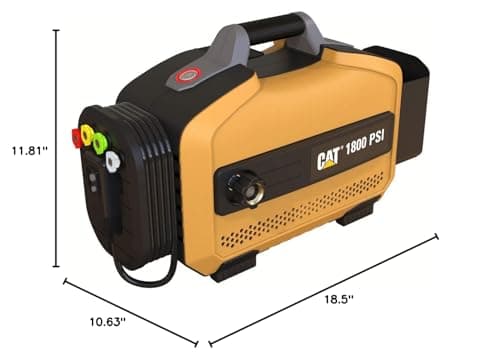 CAT Electric Pressure Washer - 1800 PSI 2.0 GPM with high Pressure Hose, Quick Release Gun, Nozzle Lance, Water Pressure Washers Foam Cannon, Power Wash Your Home Patio, Fence, Driveway & RV 7