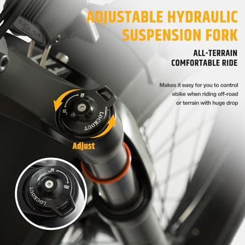 VELOWAVE Electric Bike 26" Fat Tire Ebike Electric Bike for Adults with Peak 1200W Brushless Motor 47.79V 14.4AH Removable LG Cell Battery Step-Thru E Bike Shimano 7-Speed 5