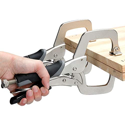 Amazon Basics Adjustable Metal Face Clamps for Woodworking, Welding, or Repairs, 3-inch Jaw Reach, 2-Pack, Black/Silver 5
