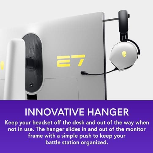 Alienware AW2723DF Gaming Monitor - 27-inch (2560 x 1440) 240Hz Display (DP 1.4), 1ms Response Time, NVIDIA G-Sync, Preset OSD Modes, Height/Tilt/Swivel/Pivot Adjustability - Lunar Light 10