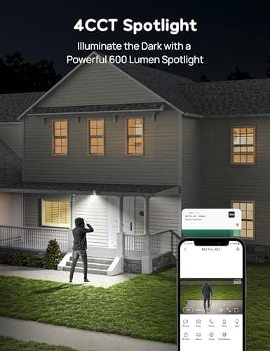 winees Security Cameras Outdoor, Wired 2K Wi-Fi Cameras for Home Security, 2.4G Indoor Camera, Human/Pet AI Detection, Color Night Vision, 2-Way Audio, Support Cloud/128G SD Card Storage 5