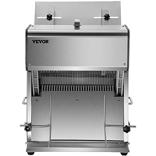 VEVOR Commercial Bread Slicer - 12mm Thickness, 31 Slices, Electric Toast Cutter, 110V 9