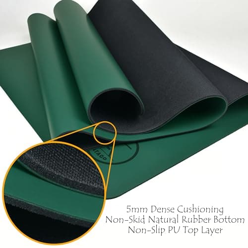 Tatago Natural Rubber Extra Large Yoga Mat Non Slip- 84 Inch Professional XL Yoga Mat for Hot Yoga & Intense Workouts-Extra Long and Wide for Tall Men and Women. (Ezmeraldo) 7
