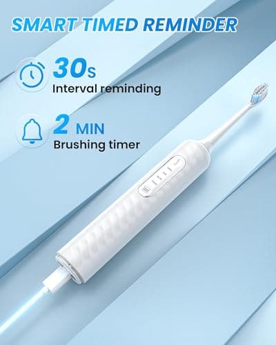 Electric Toothbrush with Water flosser, 3 in 1 Teeth Cleaning Kit with 7 Modes, Electric Toothbrush and flosser Combofor Adults, Water Flosser Portable for Travel and Home (White) 6
