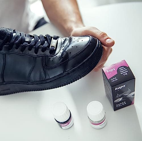 Dye Paint for Leather Shoes and Bags with Sponge and Brush, Kaps Super Color, 70 Colors (101 - White) 7