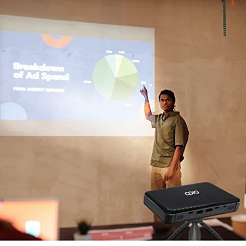 APIO Resolution 1080p Auto Focus, 400 ANSI Lumen DLP Pro Pocket Projector with HDMI/Type C Supports, Built-in Rechargeable Battery and Speakers for Streaming Movies, Laptops, Phones, Home & Outdoor 6