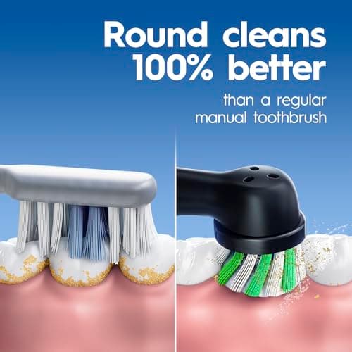 Oral-B Pro 100 CrossAction, Battery Powered Toothbrush, Black, 1 Count (Pack of 1) 3