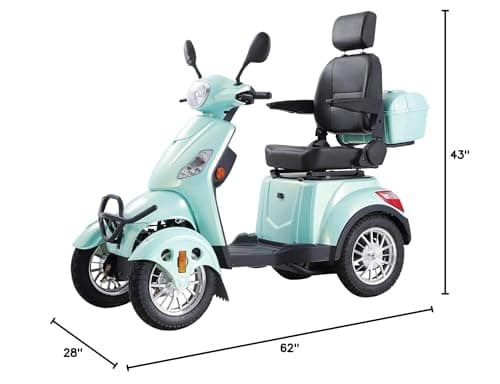 Mobility Scooter，Electric Mobility Scooter，Mobility Scooters for Adults，Heavy-Duty 4 Wheel Mobility Scooters，Heavy Duty Mobility Scooters for Seniors (xl-4l Green-6) 9
