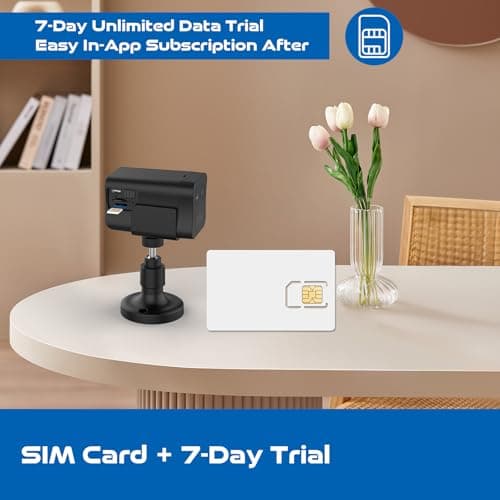 No WiFi Security Camera, 4G LTE Cellular Security Camera Indoor Wireless with Magnetic Bracket, 4G SIM Card, Dual Lens, 6X Hybrid Zoom, 20 Day Standby Battery, 2K Night Vision, PIR Motion Detection 8
