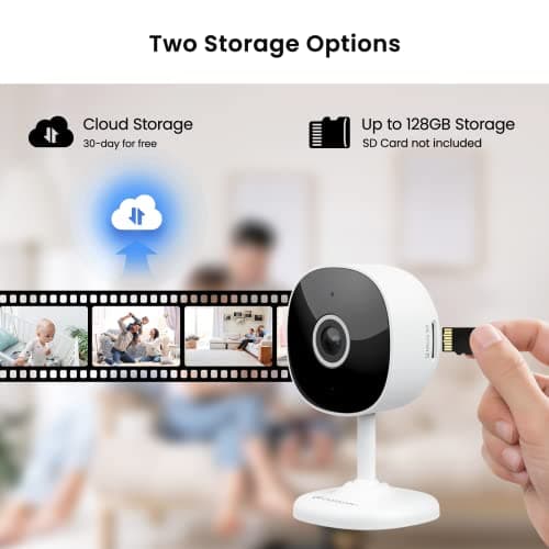 Indoor Cameras for Home Security 2K, Galayou Baby Camera Monitor with Two-Way Audio, Home Cameras with APP for Phone ,Smart Siren, Motion Detection, Compatible with Alexa/Google Assistant 4P 8