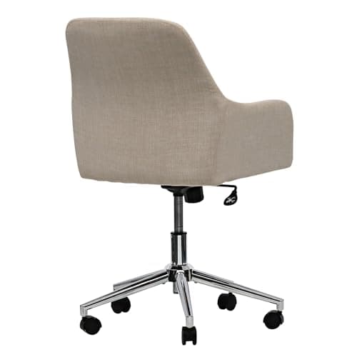 Workspace by Alera Mid-Century Task Chair, Supports Up to 275 lb, 18.9" to 22.24" Seat Height, Cream Seat, Cream Back 17