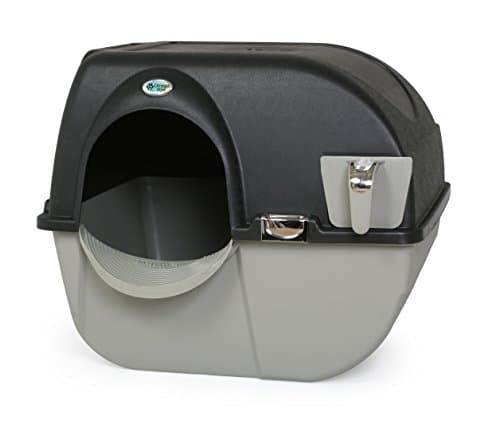 Omega Paw Elite Self Cleaning Roll 'n Clean Litter Box, Midnight Black, Large (EL-RA20-1)