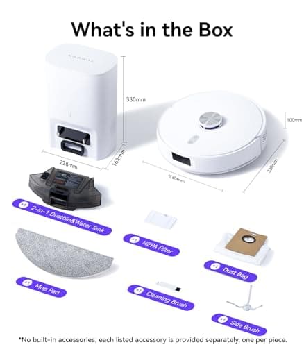 NARWAL Freo S Robot Vacuum and Mop Combo, 8000Pa Suction, 180 Days Hands Free, Self-Emptying Base, LDS Navigation, Obstacle Avoidance, Robot Vacuum Cleaner for Pet Hair & Hard Floors 8