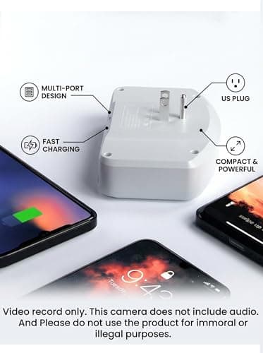 MINICATCHER 1080P WiFi Hidden Camera,Wall Outlet Spy Cam with Motion Detection,Free SD Card Loop Recording,App Alerts,No Audio - Indoor Home Security Cameras for Baby & Pet 7