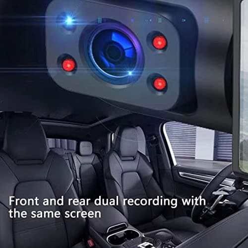 Dual Dash Cam Front and Inside, 1080P Dash Camera for Cars IR Night Vision Car Camera, Loop Recording, HDR, Accident Lock, 310 ° Wide-Angle, Parking Monitor, Motion Detection 7