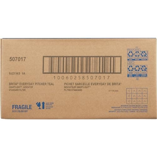 Brita Large Water Filter Pitcher for Tap and Drinking Water with SmartLight Change Indicator, Includes 1 Standard Filter, BPA-Free, Lasts 2 Months, 10-Cup Capacity, Teal 14