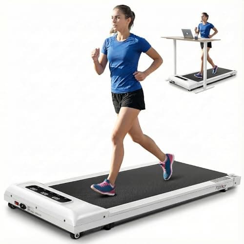 FUNMILY Walking Pad Treadmill, Under Desk Treadmill for Home Office with Remote Control, Portable 2.5HP Walking Jogging Running Machine with LED Display, 300lbs Weight Capacity, APP Control