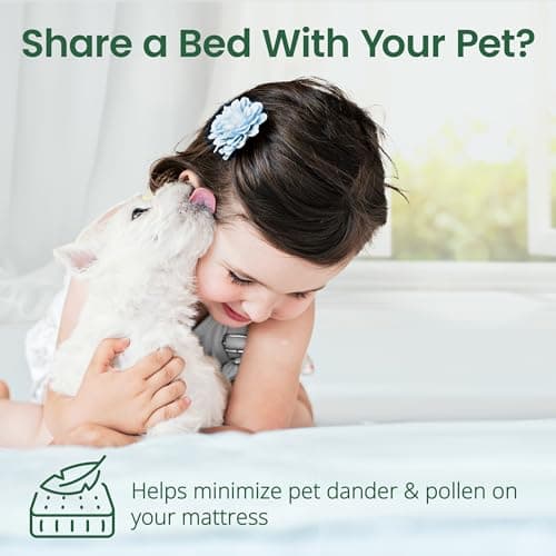 SafeRest Sleepure Waterproof Mattress Protector King Size - Viscose Derived from Bamboo - Fitted with Stretchable Pockets - Machine Washable Cotton King Mattress Cover for Bed 8