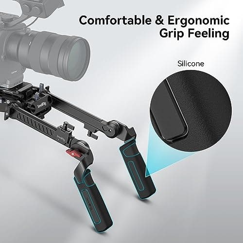 SmallRig Shoulder Rig Kit (Pro), Video Film Making System Kit for DSLR Camera and Camcorder with VCT Shoulder Pad, Extension Arm, and Handle for Canon for Nikon for Sony, etc - 4274 7