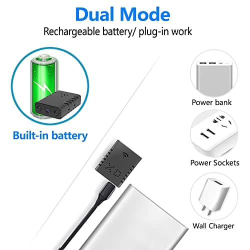 Smallest Spy Camera,Hidden Camera Detector,HD1080P Wireless WiFi Security Camera,Nanny Cam,Baby Monitor with Upgraded Night Vision,Motion Detection,Cloud Storage for Security with iOS Android APP 7