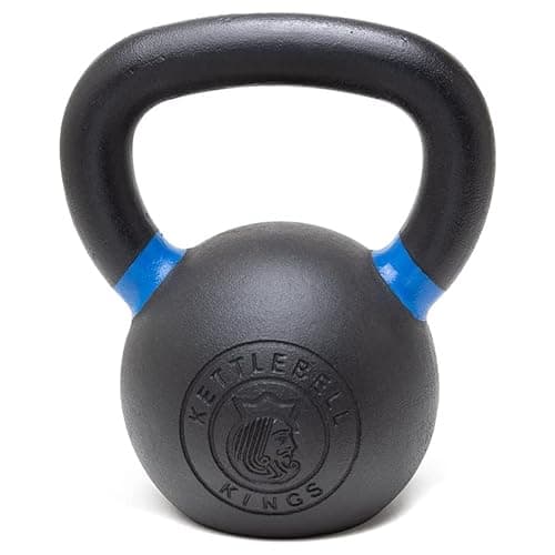 Kettlebell Kings Powder Coated Kettlebell, 12KG, Cast Iron, Black, Weight Training, Resistance Training