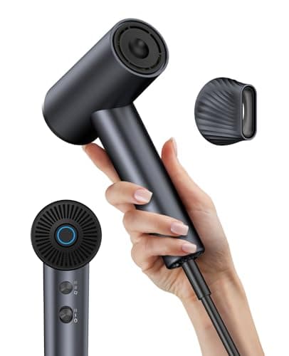 OSOU Ionic Hair Dryer, High-Speed Blow Dryer - 150,000 RPM Brushless Motor, 500 Million Negative Ions, Ultra-Light & Small, Smart Temp Control, Quiet Hairdryer for Women, Ideal for Travel, Home 8