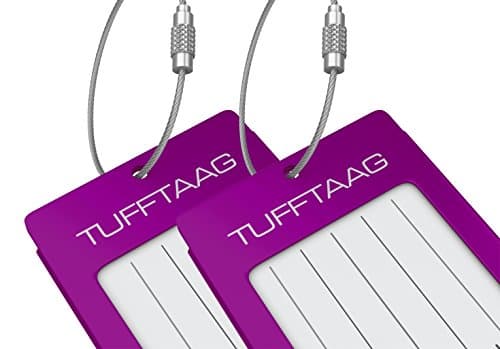 Luggage Tags Business Card Holder by TUFFTAAG - Durable Travel ID Bag Tag in Multiple Color Options, Perfect for Suitcases, Backpacks, and Carry-Ons, Easy Identification, Secure and Stylish 5