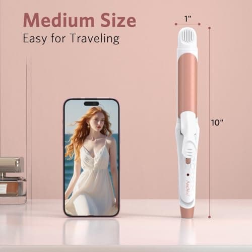 Dual Voltage Curling Iron 2-in-1 Curling Iron 1 Inch,(100V~240V) Dual Voltage Hair Straightener Travel Curling IRO n European Flat Iron (White) 9