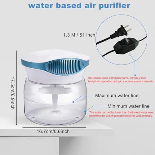 HimAoto Water Air Purifiers for Home, Air Washer Aroma Diffuser, Rainbow Air Purifier, Air Washer Humidifier, Essential Oils Aroma Fresher With Night light for Home, Office, Bedroom 6