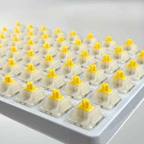 Gateron Milky Yellow Switches Mechanical Keyboard Silent Linear Switches 5pins for All MX Mechanical Keyboard(108Pcs, Yellow) 5
