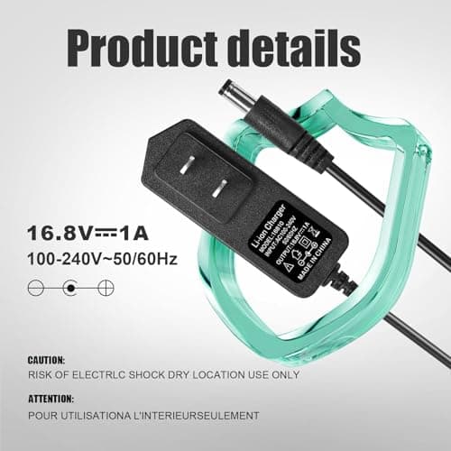 AC/DC 16.8V Massage Gun Charger Compatible with LifePro Sonic, Sonic Mini,Fusion X, Sonic Pro, Youdgee H1 Mini, Mebak 3, Cryotex, DamKee DK-01 02, Wattne W2 W1, jetbus 6