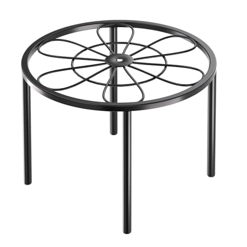Josmimic 10.24" Flower Plant Stand: Metal Flower Pot Stand - Plant Holder for Home Courtyard Indoor Outdoor.