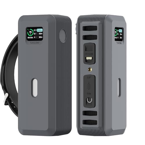 Silicone Case for Anker 737 Power Bank (24,000mAh 3-Port) 1/4-inch nut Hole, SD/SIM Card Storage Reserved Compatible with Anker 737 Power Bank Travel Protective Cover Dustproof with Handle (Gray)