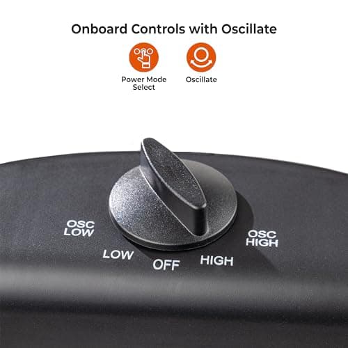 Comfort Zone Oscillating Portable Space Heater, Flat Panel, Halogen, Infrared, Electric, Adjustable Tilt, Overheat Sensor, Stay-Cool, & Tip-Over Switch, Ideal for Home, Bedroom, & Office, 800W, CZHTV9 3