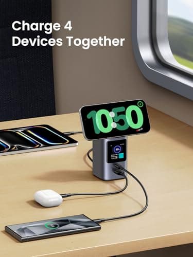 UGREEN Nexode Power Bank 20000mAh 145W PD 3.0 Portable Charger 72Wh Qi2 Certified 15W Wireless Fast Charging Magsafe Battery Pack 2C1A with TFT Display for iPhone 17/16 Series/MacBook/iPad and More 6