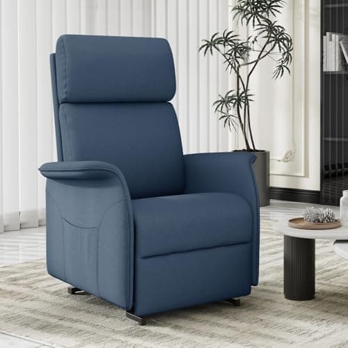 OKUP Dual Motor Power Lift Recliner Chair for Elderly with Heat and Massage, Spacious Recliner with Large Seat Tall Backrest, Quiet and Durable Lift Chair for Seniors (Navy Blue) 8