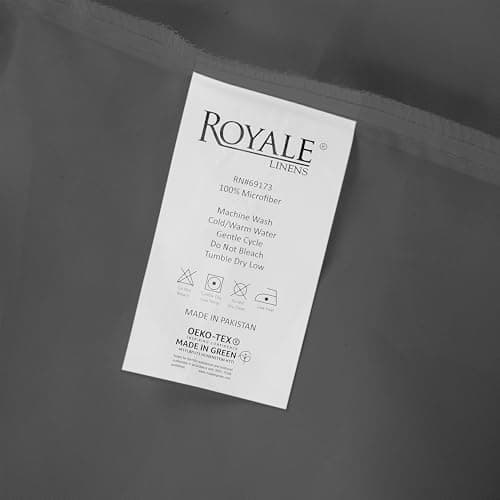 Royale Linens 6 Pack California King Fitted Sheet Set - Bottom Sheet - Soft & Breathable - Brushed 1800 Microfiber - Wrinkle Resistant - Hotel Quality Deep Pocket Stretches Up to 16" (Cal King,Grey) 9