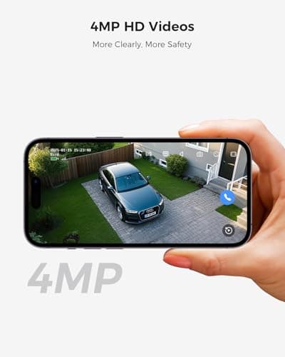 Hiseeu Solar Security Cameras Wireless Outdoor, 4 Cam-Kit, No Subscription, Expandable to 10CH, Wireless Home Security Camera System with 2K Color Night Vision, PIR/AI Detection, IP66, 2.4G & 5G WiFi 5