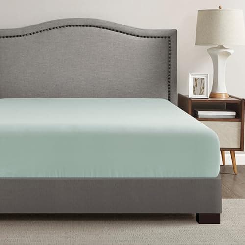 Comfort Spaces Coolmax Moisture Wicking Fitted Sheet ONLY Super Soft, Fade Resistant, All Elastic Deep Pocket Fits Up to 16" Mattress - Warm Weather Cooling Sheets for Night Sweats, Twin XL, Aqua