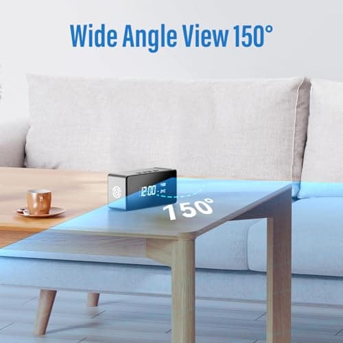 Tccbac WiFi Hidden Camera Clock - Nanny Cam with 150° Wide-Angle Lens, Night Vision & Motion Detection, Wireless Indoor Hidden Camera for Home Security Monitoring 7
