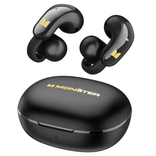 Monster Open Ear Clip-On Earbuds, Adaptive Comfort Black