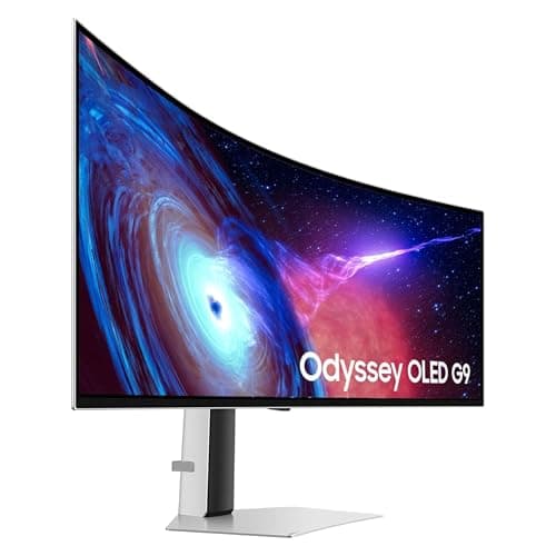 Samsung 49" Odyssey G93SC Series Curved Gaming Monitor, QD-OLED, 240Hz, 0.03ms, DQHD, G-Sync Compatible, FreeSync Premium Pro, Adjustable Stand 17