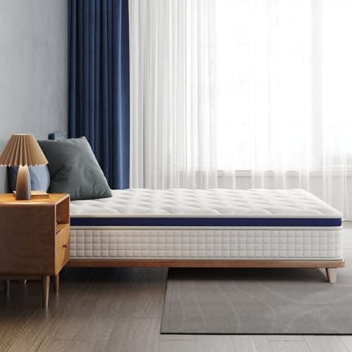 Queen Mattress 10 Inch - Hybrid Mattress Bed in a Box, Medium Firm Support, Pressure & Pain Relief for All Sleepers, CertiPUR-US Certified, Fiberglass-free, Reinforced Edge Support, Motion Isolation 9