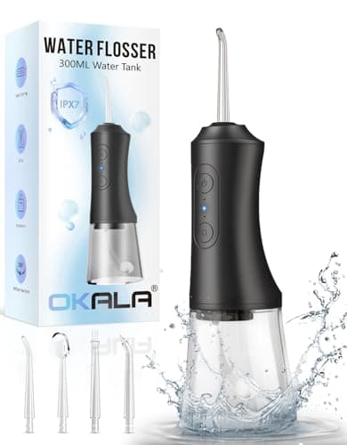 Water Flosser, Portable Water Flossers for Teeth Deep Cleaning with 3 Modes,Cordless Water Dental Flossers IPX7 Waterproof Electric Oral Irrigator Teeth Pick for Travel Home Use